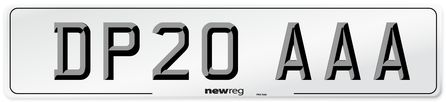 DP20 AAA Number Plate from New Reg